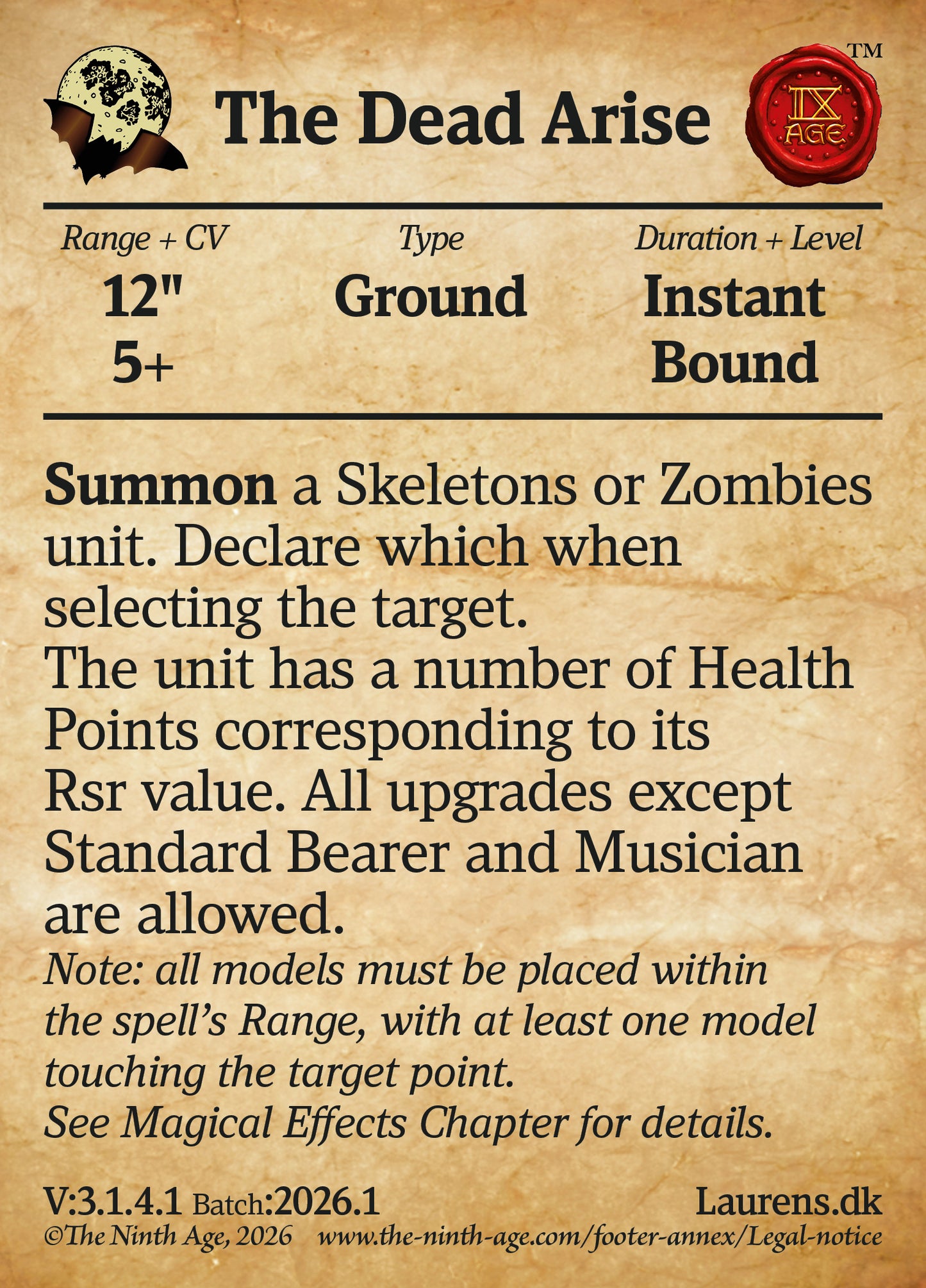 150 Cards for 9th-Age