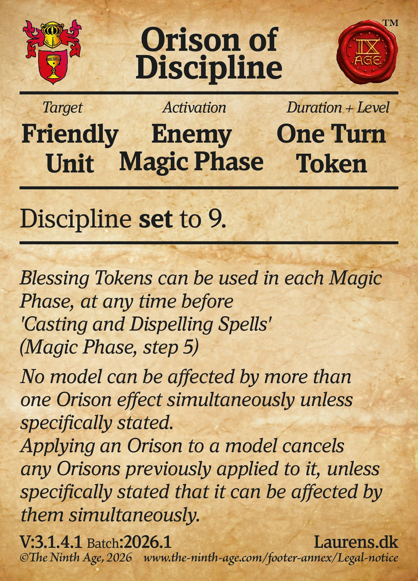 150 Cards for 9th-Age