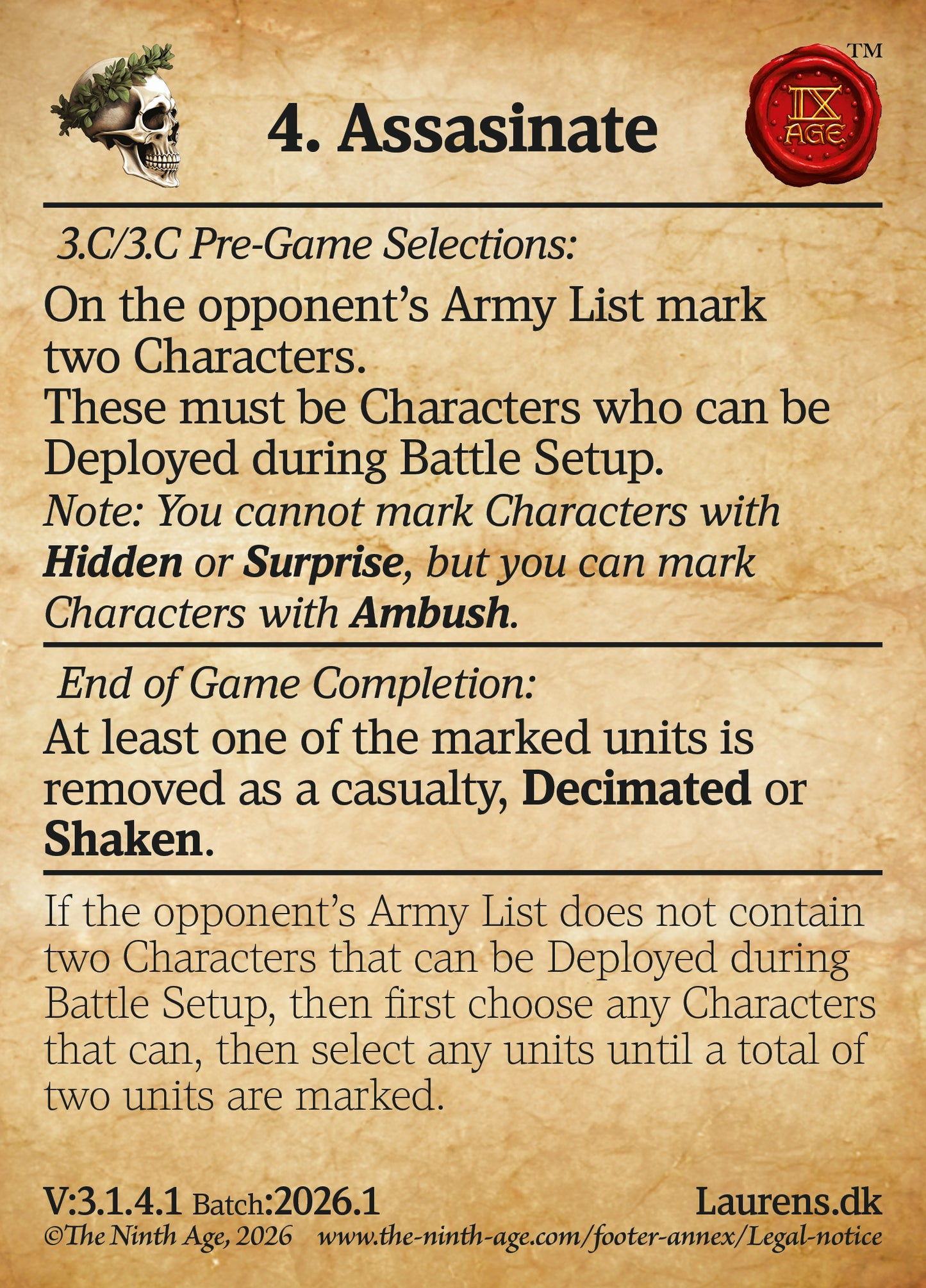 150 Cards for 9th-Age