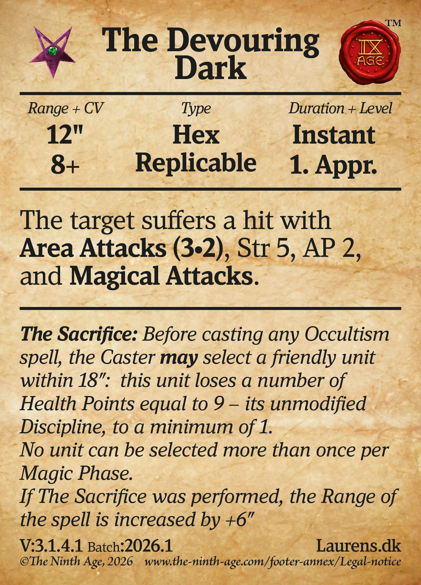 150 Cards for 9th-Age