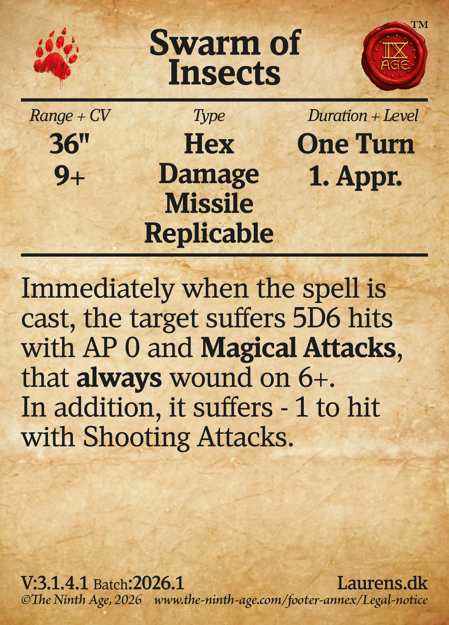 150 Cards for 9th-Age